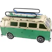 Large Metal Van with Surfboards on The Roof Rack