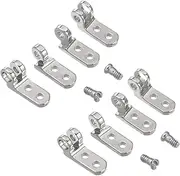 HALLMERS 2 Sets 12pcs Stainless Steel 3mm 3 Barrel Hinge Assembly Eyeglass Frame Glasses Replacement Part - Optical Insert Eye Wear Specs Repair Screw In Temple Joint Spectacles Bracket