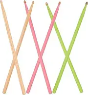 ERINGOGO 3 Pairs Wooden Drumsticks for Beginners Comfortable Grip Acoustic Drum Sticks for Practice Lightweight Percussion Mallet for Bars Cafes and Concerts
