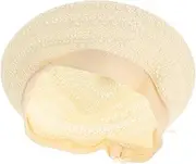 [Ipetboom] Beret Hat for Travel Woven Casual Art Hat Hollow Out Design Beige for Vacations and Outdoor Activities