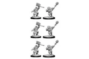 3x 2pc Magic the Gathering Miniatures Dwarf Fighter & Dwarf Cleric