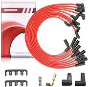 Micro Set of 9 Spark Plugs Wires Set Compatible with Chevrolet Blazer Silverado GMC Sierra 1500 Oldsmobile 4.3L V6