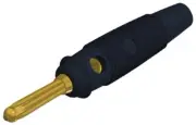 CONN, Banana, PLUG, 30A, SOLDER, BLACK, Banana Test Connectors, Qty.5