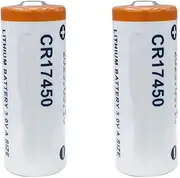 HOUYIBO 2PCS CR17450 3V Lithium Battery 2200mAh Replacement Cell High-Performance Non-Rechargeable for Alarm System