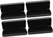 [COLLBATH] 4Pcs Retro Eyewear Case Creative Glasses Storage Box for Sunglasses Lightweight Durable Black Container Travel Accessory for Organizing Glasses