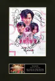 Squid Game Cast +Autograph+ Lee Jung-Jae Park Hae Soo Gong Yoo Lee Byung-Hun