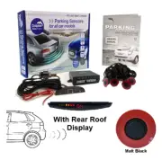 Dolphin Matt Black Flush Parking Sensors Reverse Reversing Rear Display DFM455
