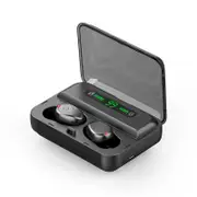 F9-5 TWS Wireless Earphones Bluetooth Earphones 5.0 9D Bass Stereo Waterproof Earbuds Handsfree Headset Microphone Charging Case - Black