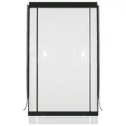 Bistro Blinds 90 x 240cm 0.75mm Clear With Black Trim PVC Outdoor Bistro Blind