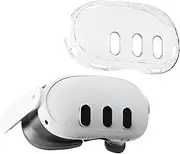 APEXINNO VR Shell Cover Skin for Meta Quest 3 Headset Accessories, VR Shell Case Headset Protector for Oculus Quest 3 VR Headsets, ABS Material (Transparent)