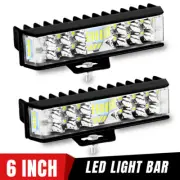 2x 6inch LED Work Light Bar Flood Spot Combo Pods Offroad Driving Fog Truck SUV