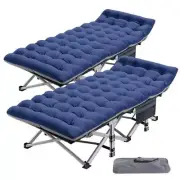 BOZTIY Camping Cot 75" W/ Mattress Lightweight Portable Heavy Duty Folding Metal