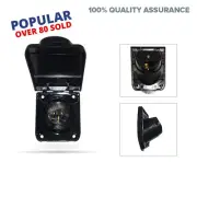 Caravan Inlet BLACK 15 Amp Power Boat, Motor home RV 240V Socket Electrical 15A