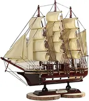 33cm Sailboat Model Simulation Carving Boat Decoration Desk Collection Display Office Home Accessories Boys Girls