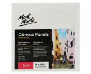 Mont Marte Signature Canvas Panel 4" x 4" - 10.2 x 10.2cm - 5pc