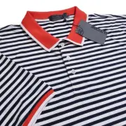 G/FORE Golf Perforated Striped Rib Collar XXL Tech Jersey Slim Fit Polo $120