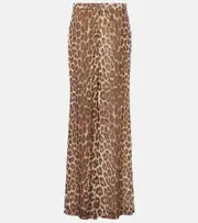 [Zimmermann] Zimmermann Leopard-print flared pants AU 6 brown