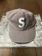 Supreme FW24 Pigment S Logo 6 Panel Embroidered Hat Khaki One Size New IN HAND