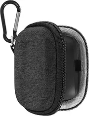 Geekria Shield Earbuds Case Compatible with Jabra Elite 10 Gen 2, Elite 75t True Wireless Earbud, Replacement Hard Shell Travel Carrying Bag with Carabiner Clip (Dark Grey)
