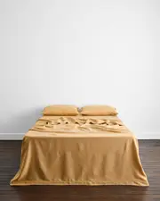 Caramel 100% French Flax Linen Flat Sheet