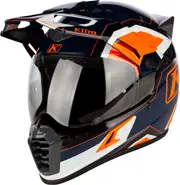 Klim Krios Pro ECE/DOT Rally, adventure helmet , color: Dark Blue/Black/White/Orange , size: XS