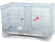 Salesbay Stackable Bird Cage Breeding Cages for Canary Finch Small Birds White Color
