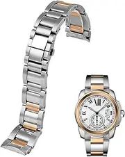 [DJDLFA] 23mm Metal Watch Bracelets Men Stainless Steel Watchbands Fashion Women Watch Strap Band for fit Cartier Accessories