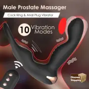 Anal Bead Butt Plug Vaginal Penis Ring Vibrator Prostate Massager Remote Sex Toy