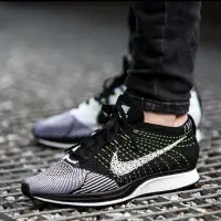 在飛比找蝦皮購物優惠-全新  Nike Flyknit Racer 雪花 螢光 陰