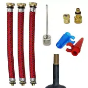 Flexible Tyre Pump Valve Connector Pump Schrader/Presta And Pump Adaptor Set