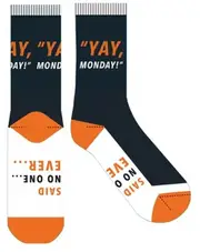 Frankly Funny Novelty Socks One Size Fits Most - Yay Monday, EJF E10148