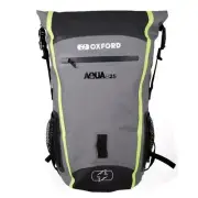Oxford Aqua B25 Motorcycle Luggage Backpack Black/Grey/Fluorescent