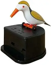 Toothpick Dispenser,Table Toothpick Box,Automatic Bird Toothpick Box Bird Woodpecker Toothpick Dispenser,Portable Home Kitchen Decoration (Golden)