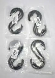 Lot of 16 HiGift Large S Hooks For Hanging Heavy Duty Black Steel Metal