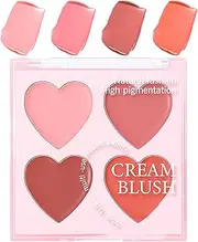 Cream Blush Palette,Contour and Highlight Blush Palette | Blendable Cosmetics Make Up for Dating Event Vacation Travel Wedding