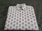 Ted Baker London NEW 3D-Effect Circle Geometric L/S Disco White Shirt SZ 3