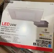 New 1-pc Satco LED 8" Edge-lit Square Down Light Color Selectable 24W S11831