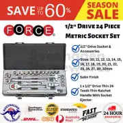 Force 1/2" Drive 24 Piece Metric Socket Set