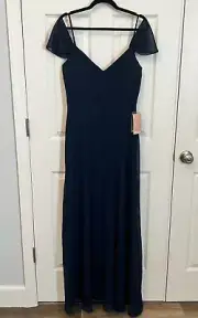 Birdy Grey DEVIN Navy CONVERTIBLE CHIFFON Bridesmaid Dress NWT Size M