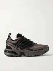 [Salomon] Salomon - Acs Pro Rubber-trimmed Mesh And Faux Leather Sneakers - Brown - UK 4 UK 4 Brown