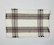 NOS Vintage 80s Country Plaid Woven Fringe Table Place Mats Settings 4 Pc Lot