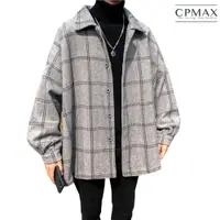在飛比找蝦皮商城優惠-【CPMAX】韓系小個大衣 毛呢格子外套 外套 大衣 韓版大