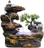 Tabletop Water Fountain Tabletop Water Fountain Rock Falls Fountains Resin Indoor Waterfall Fountain Tabletop Fountains with Crystal Ball and Automatic Water Pump for Home Office Decor Office Relaxati
