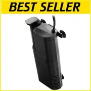 Three-Stage Quiet Internal Power Filter for Aquariums - Adjustable Flow Control