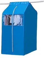 IMIKEYA Garment Cover S Blue Nylon Oxford Fabric Clothing Organizer with Strong Zipper and Visible Window for Dust Storage of Suits Shirts and Coats