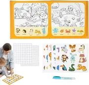 Water Paint Mat | Reusable Creative Water Drawing Doodle Mat,Multifunctional Drawing Supplies, Educational Painting Mat with Stickers for Preschool Nursery Home