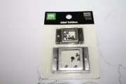 Making Memories Pewter Square Label Holders (4 Count) Scrapbooking Crafts