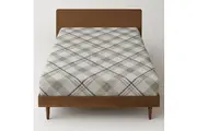 King Luxury 100% Cotton Flannelette Fitted Bed Sheet Flannel - Check