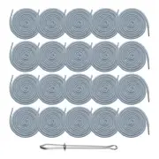 20pcs Drawstring Cords 51" Replacement Drawstring with Threader, Bright Gray
