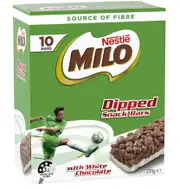 Nestle Milo Dipped Snack Bars With White Chocolate 10 Pack 270g